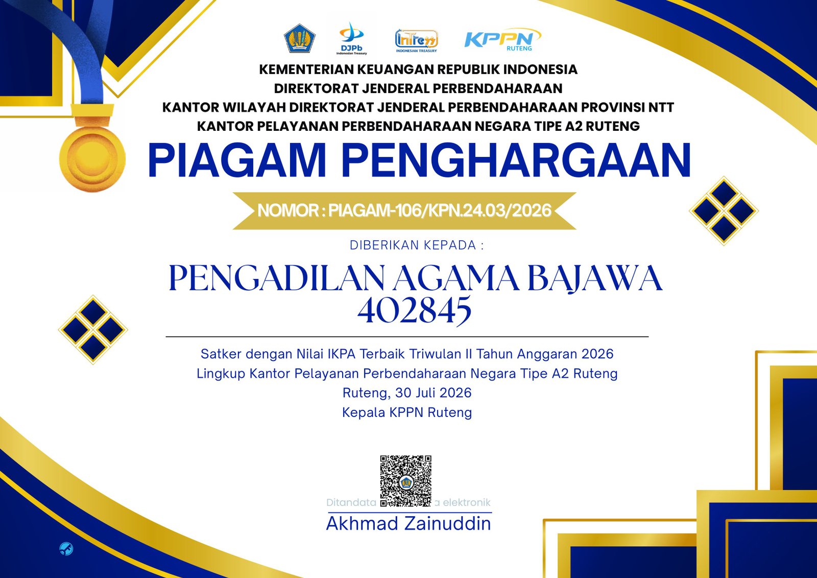 Piagam penghargaan nilai ikpa TW 2 TA 2026 402845a 1